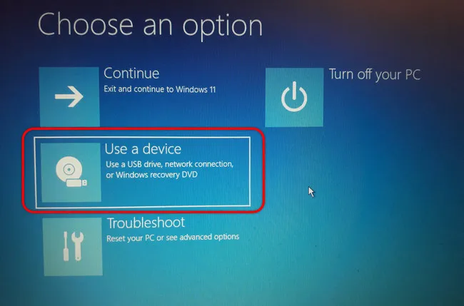 Advanced Startup Options Windows 11