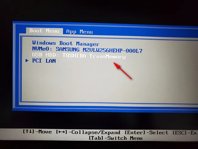 Boot from USB