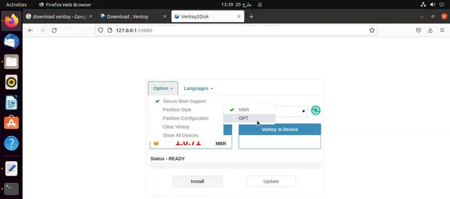 Change Partition Style Ventoy