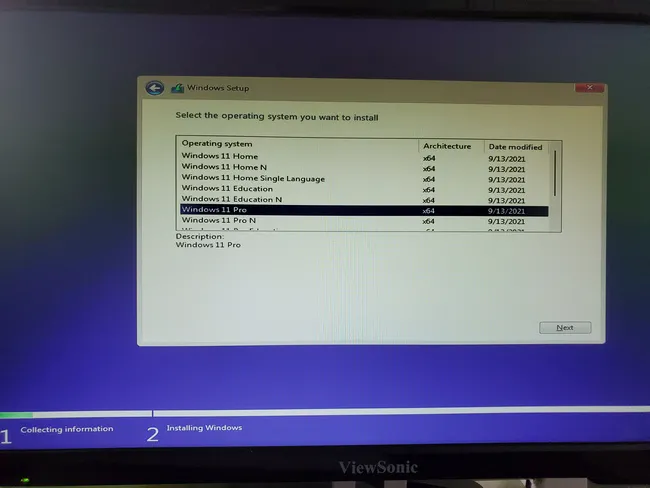 Choose Windows 11 Edition during Reinstall