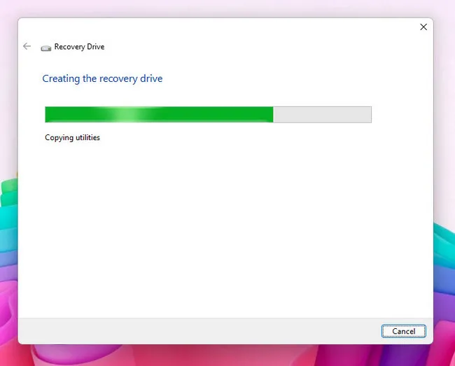 Create Rescue Disk Recovery Drive