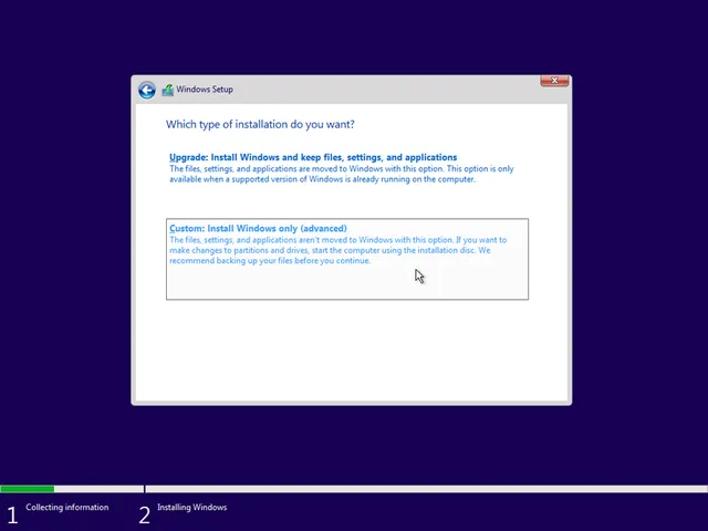 Custom Install Windows 10