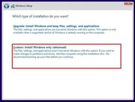 Custom Install Windows 11