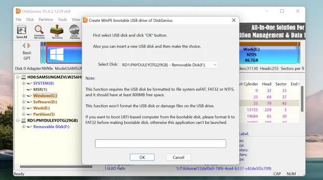 DiskGenius Bootable WinPE USB