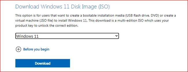 Download Windows 11 ISO