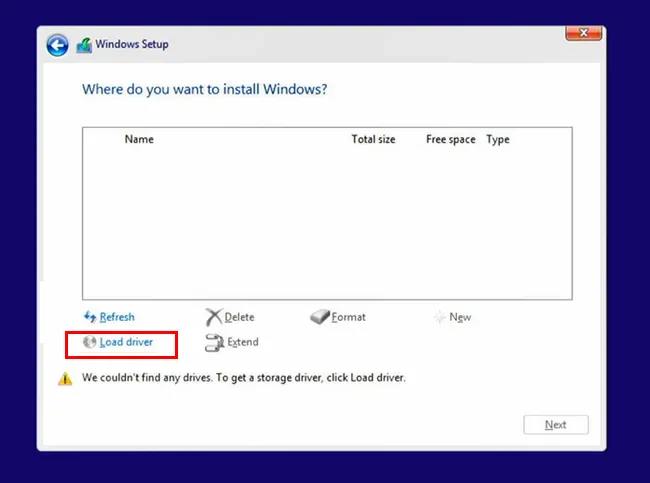 Load Driver Windows 11 Install