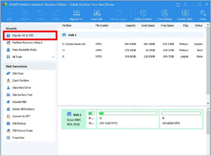 Move OS to SSD