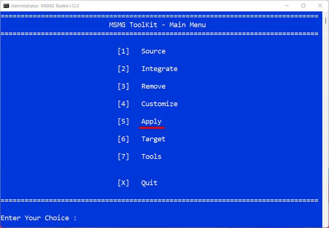 MSMG Toolkit Apply