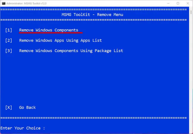 MSMG Toolkit Remove Components