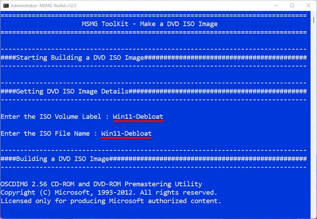 MSMG Toolkit Target Make ISO