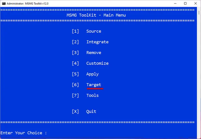 MSMG Toolkit Target