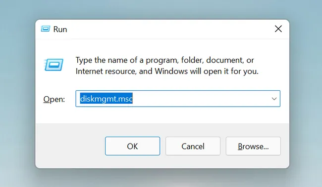 Open Disk Management Tool Windows 11