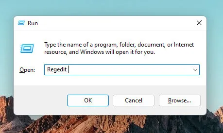 Open Registry Editor