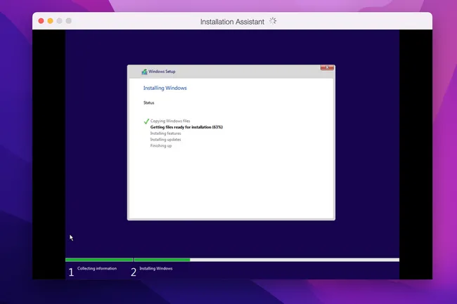 Windows 11 Installation Parallets Desktop on Mac