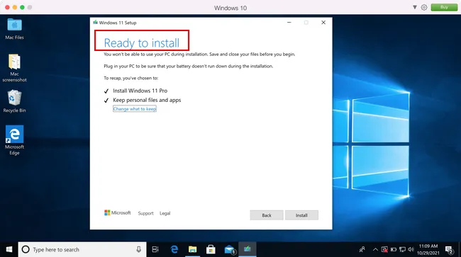 Ready to Install Windows 11 on Mac
