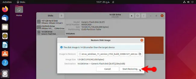 Restore Disk Image Ubuntu
