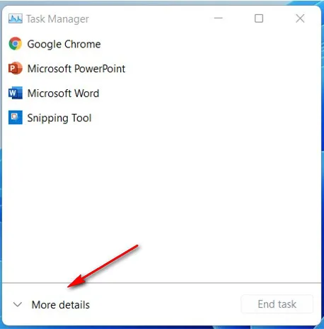 More Details in Task Manager