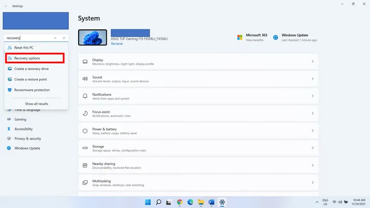 Open Windows 11 Settings App