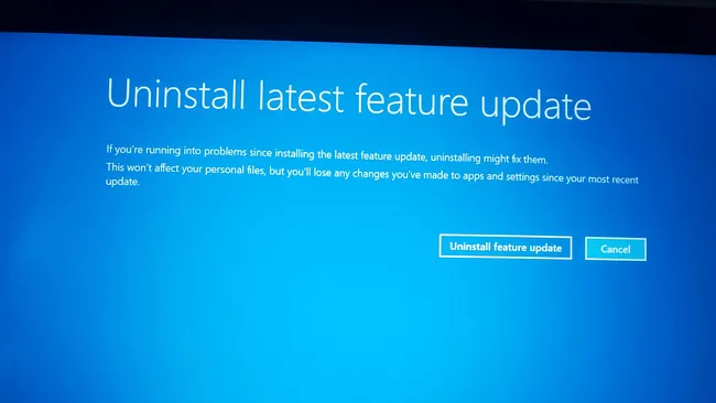 Uninstall Feature Updates Windows 11