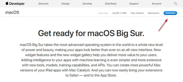 Scarica Beta di macOS Big Sur