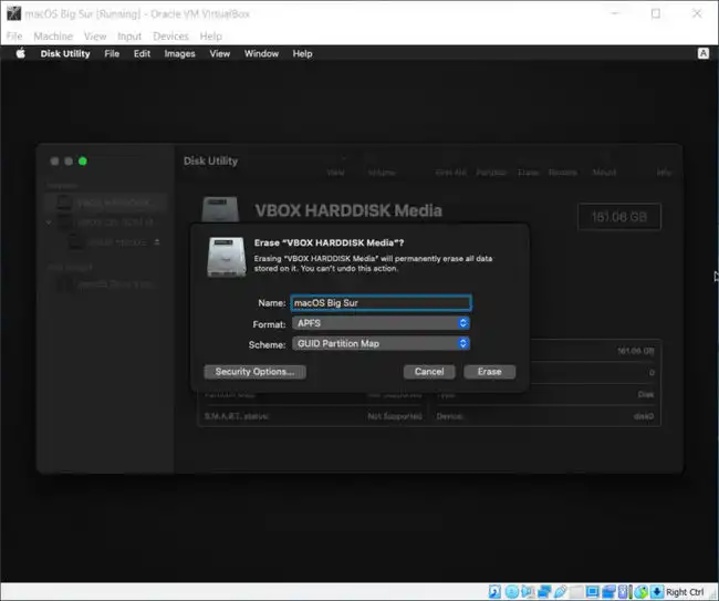 Formatta disco virtuale