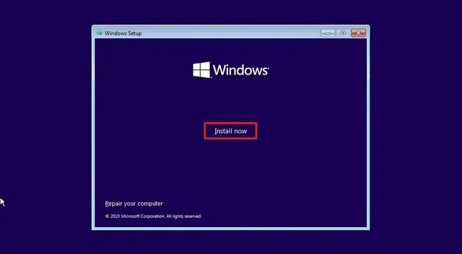 Inizia l'installazione di Windows 10