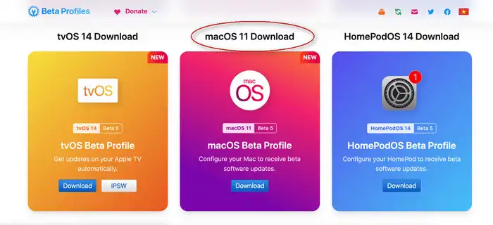 Scarica macOS Big Sur Beta