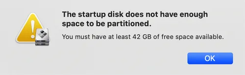 Errore disco di Boot Camp Assistant