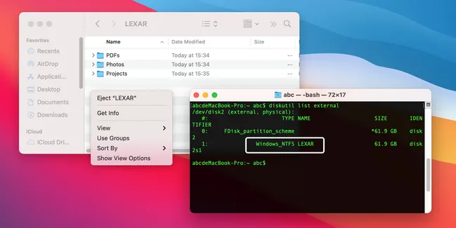 Controlla l'unità NTFS su Mac