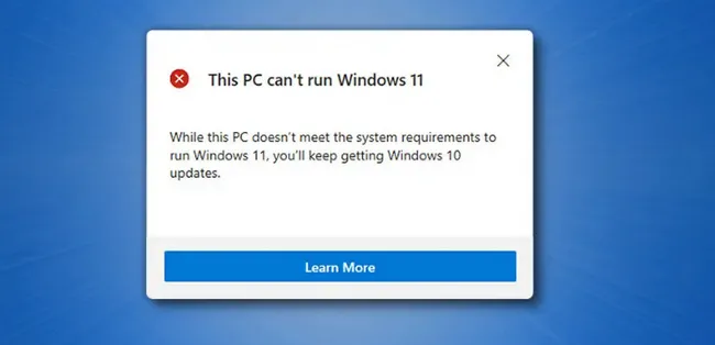 Questo PC non può eseguire Windows 11