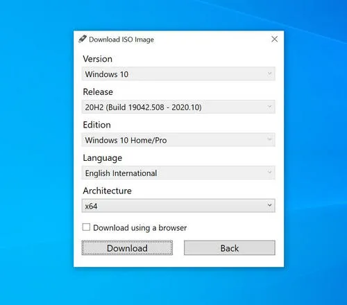 Rufus Scarica Windows 10 ISO