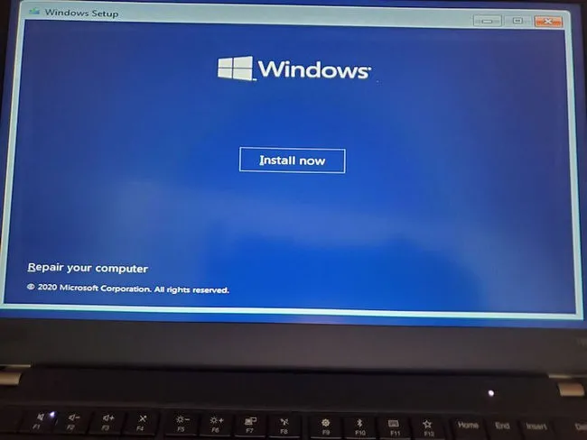 avvia installazione windows 11