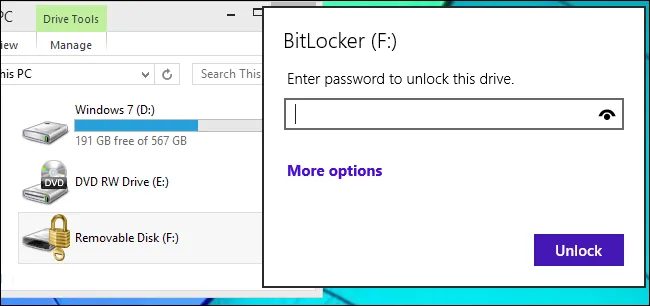 aprire bitlocker usb su windows 10