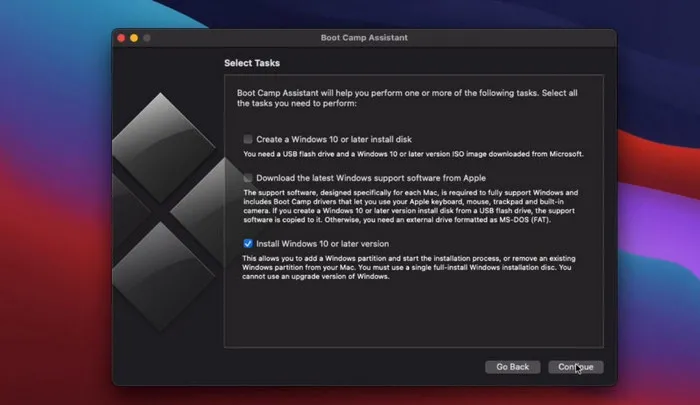 Installare Windows 10 o Versione Successiva Boot Camp