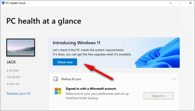 Controllo della salute del PC