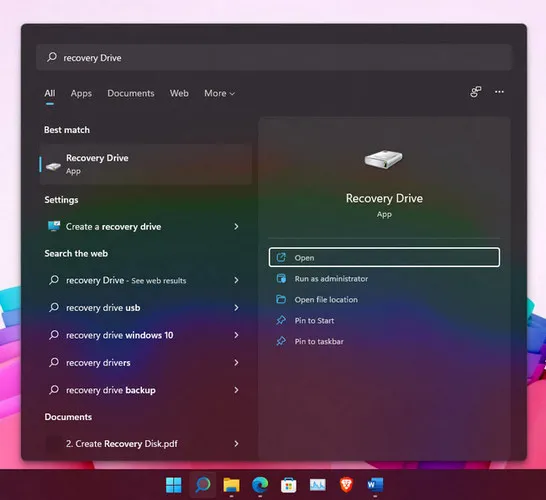 Cerca Unità di Ripristino