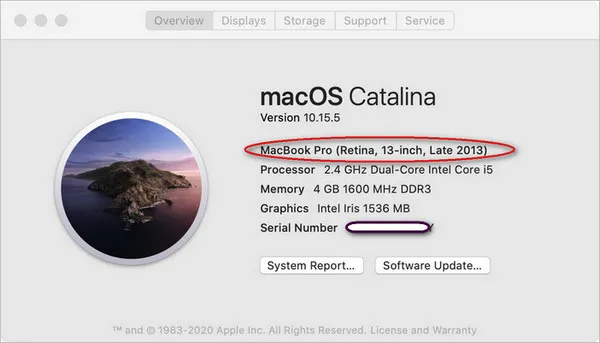 このMacについて
