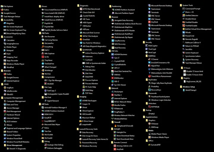 ガンダルフのWindows 10PE