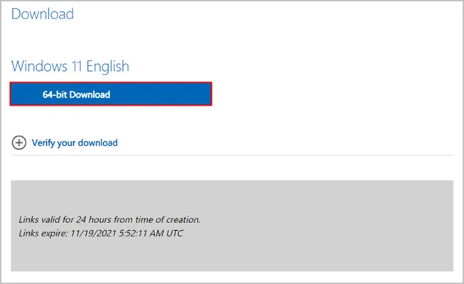 Windows 11 ISO イメージのダウンロード