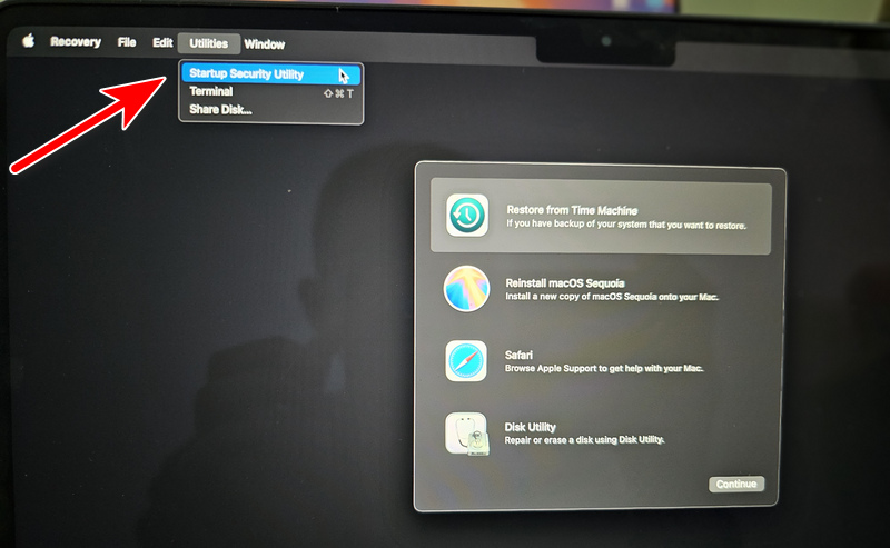 Schakel systeemextensies in M1 Mac
