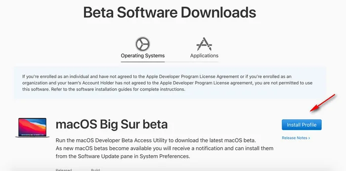 Apple Beta Software Downloads
