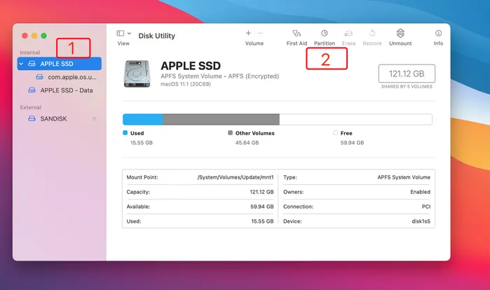 Nieuwe partitie maken op Mac