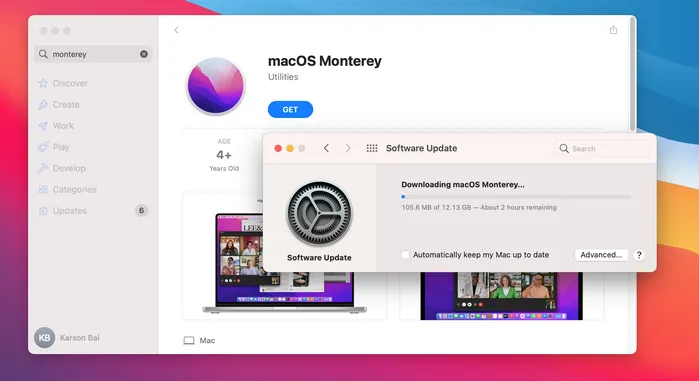 Download macOS Monterey van App Store