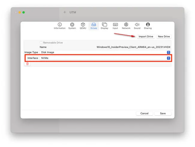 RUTM Drive toevoegen