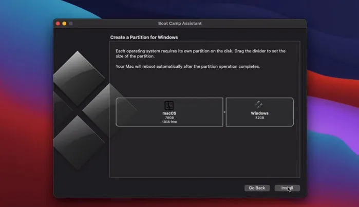 Maak Partitie voor Windows Boot Camp