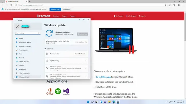 Download Windows 11-updates Parallels Desktop 17