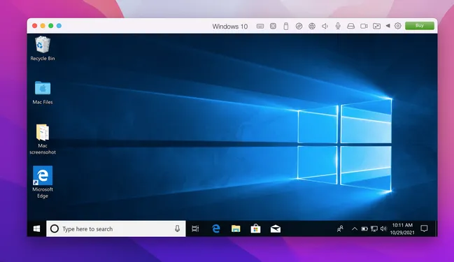 Windows 10 Virtual Machine op Mac