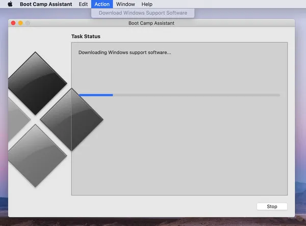 下載 Windows 支援驅動程式 BootCamp