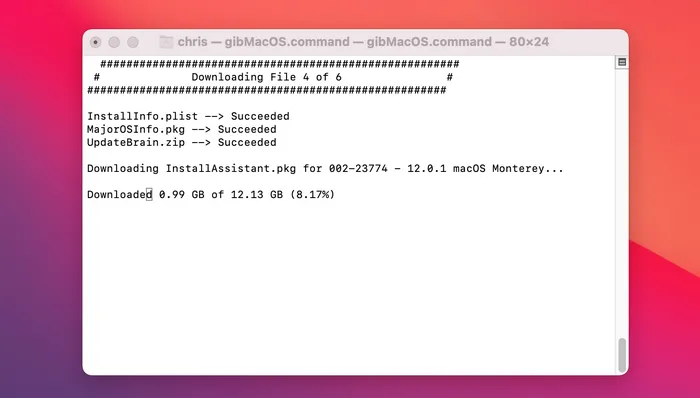 從gibMacOS下載macOS Monterey