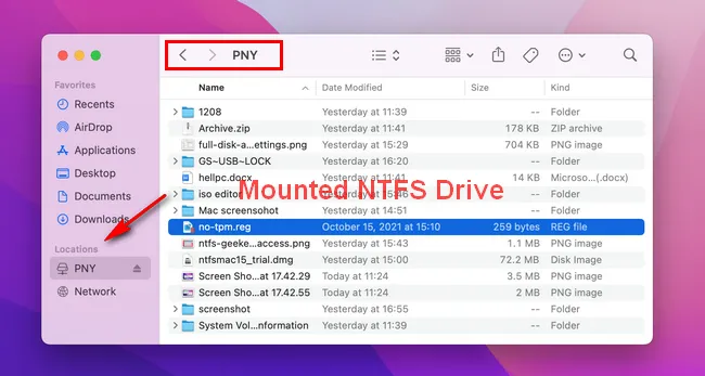 在 Mac 上讀寫 NTFS 驅動器